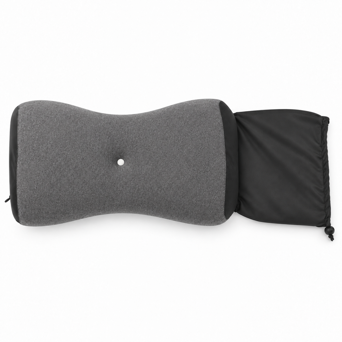 Ergonomic 50D Memory Foam Travel Pillow – Grey