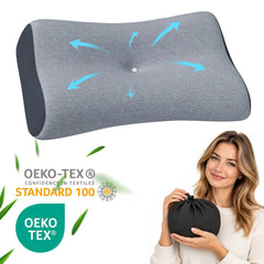 Ergonomic Memory Foam Pillow, Travel Pillow and Neck Support Pillow